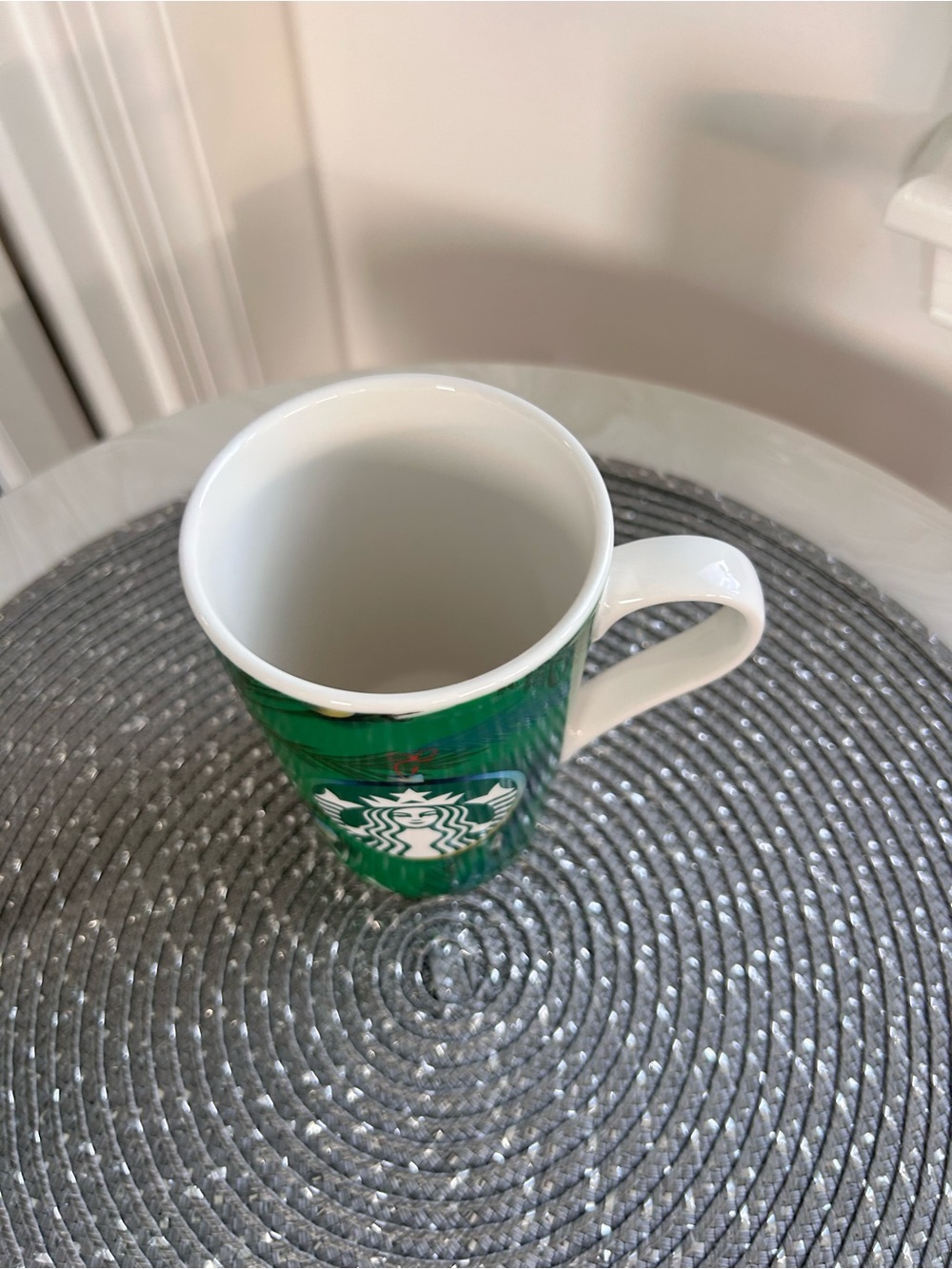 ⭐️5 bundled⭐️Starbucks 2020 Green Ceramic Holiday Mug wWhite Handle collectibl - Picture 4 of 7